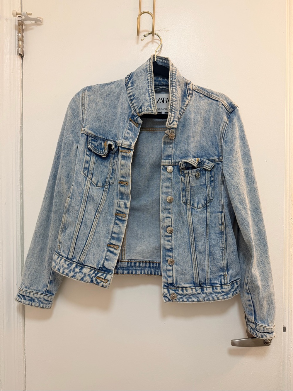 ZARA Light Blue Washed Denim Jacket